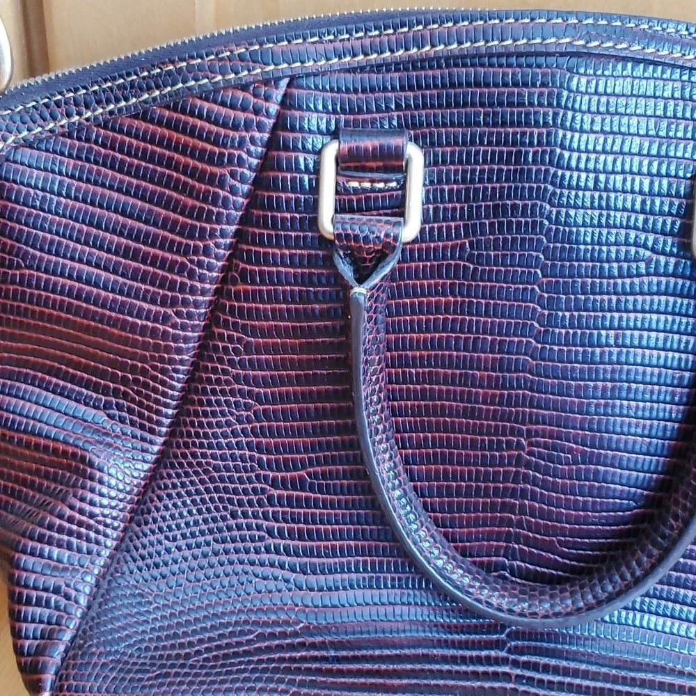 Dooney & Bourke Santorini Lizard Embossed Leather Satchel